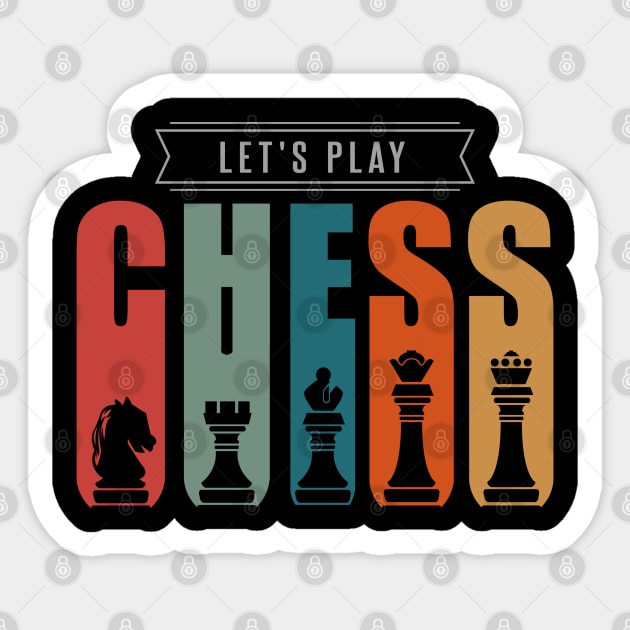 Lets play chess Sticker by Markus Schnabel